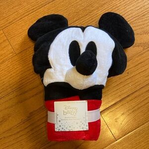 NWT Disney Baby Mickey Mouse Hooded Towel